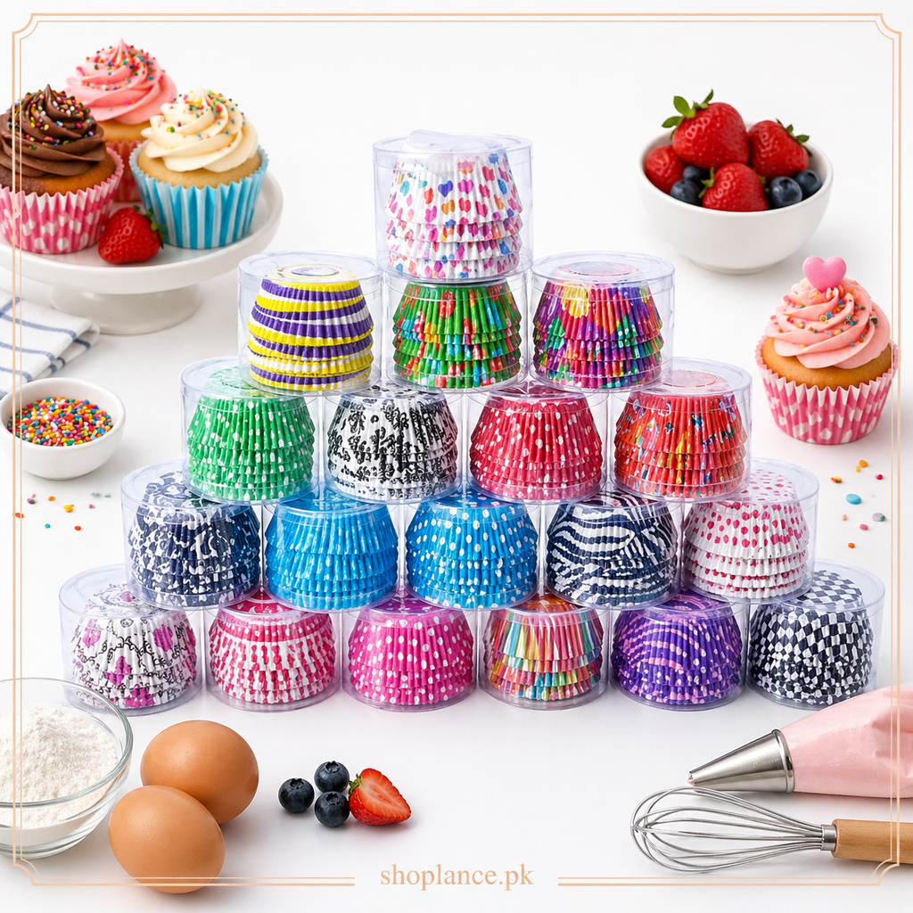 100 Pcs Multicolor Cupcake Liners