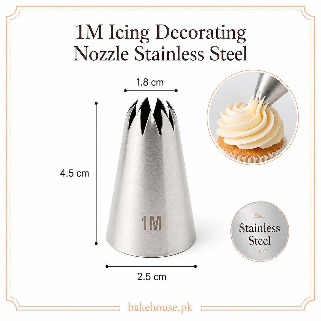 1M Stainless Steel Icing Nozzle
