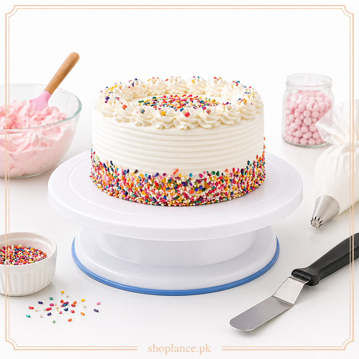 Plastic Cake Rotating Turntable 27cm