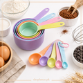 Colourful Measuring Cups & Spoons Set 10 Pcs