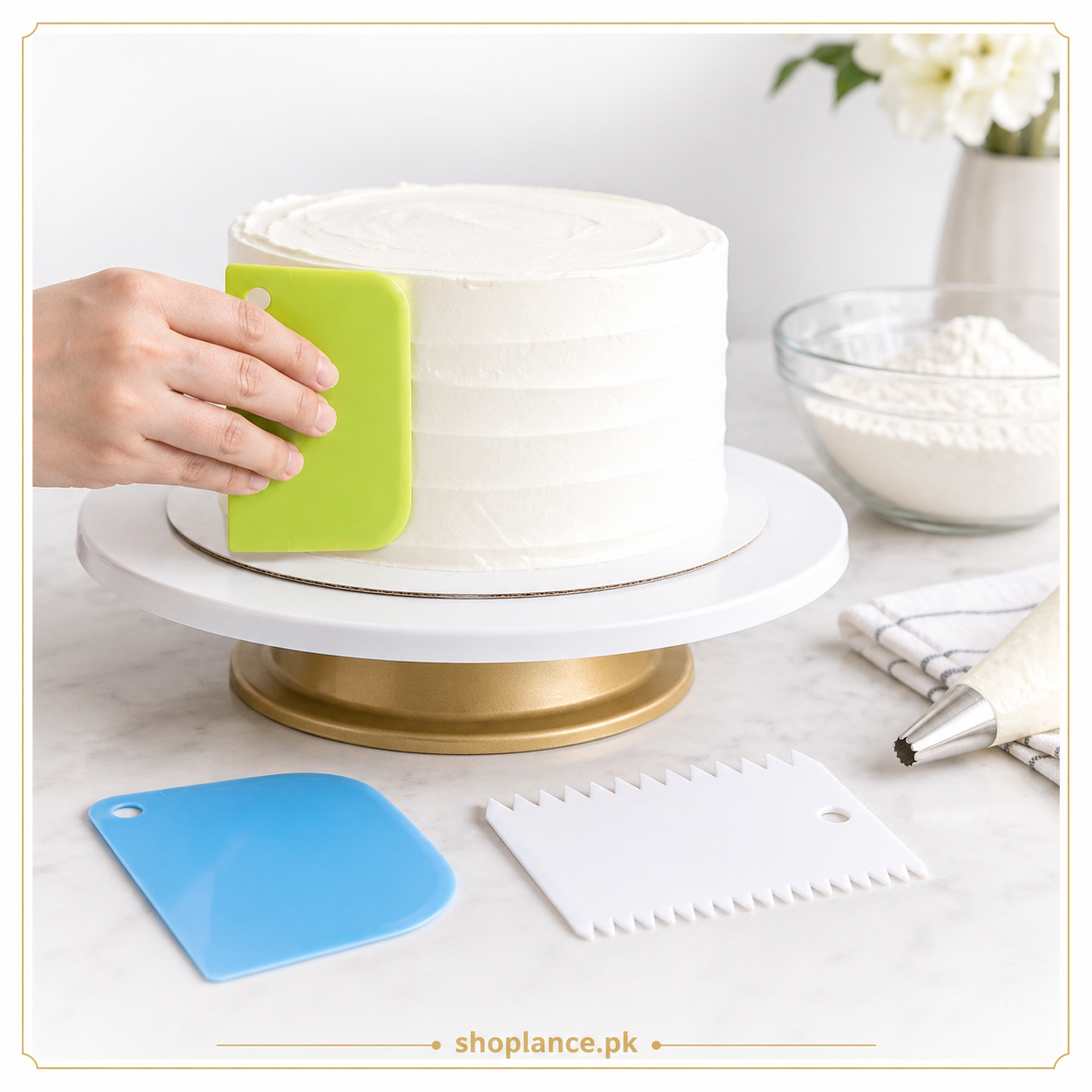 Plastic Cake Icing Scraper Set 3 Pcs